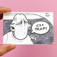The day 18 artwork for Knobtober by Brendan Pearce is a penis shaped Admiral Ackbar from Star Wars saying "It's a trap"