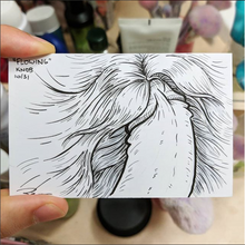 Drawing of a penis with long flowing hair