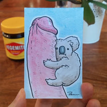 Australian themed penis drawing of koala on penis - el presidente custom request