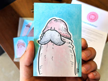 Drawing of a penis with a distinguished grey moustache for Movember